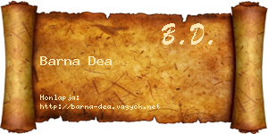 Barna Dea névjegykártya