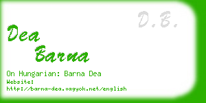 dea barna business card